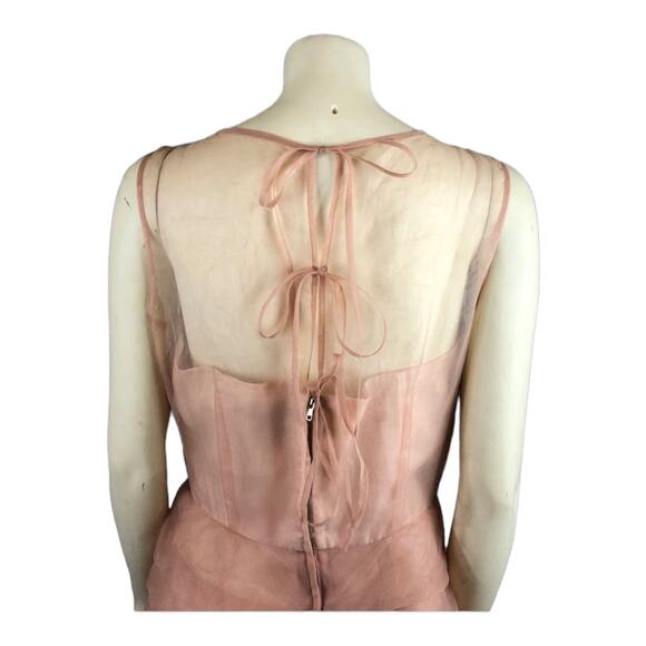 Marc Jacobs fabulous tiered organza sheer sleeveless party dress. size 12 - Picture 10 of 12